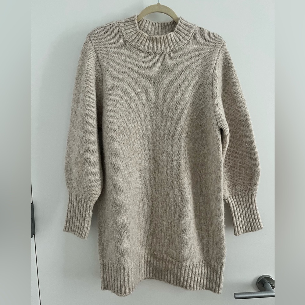 Topshop light beige marl sweater dress size XS